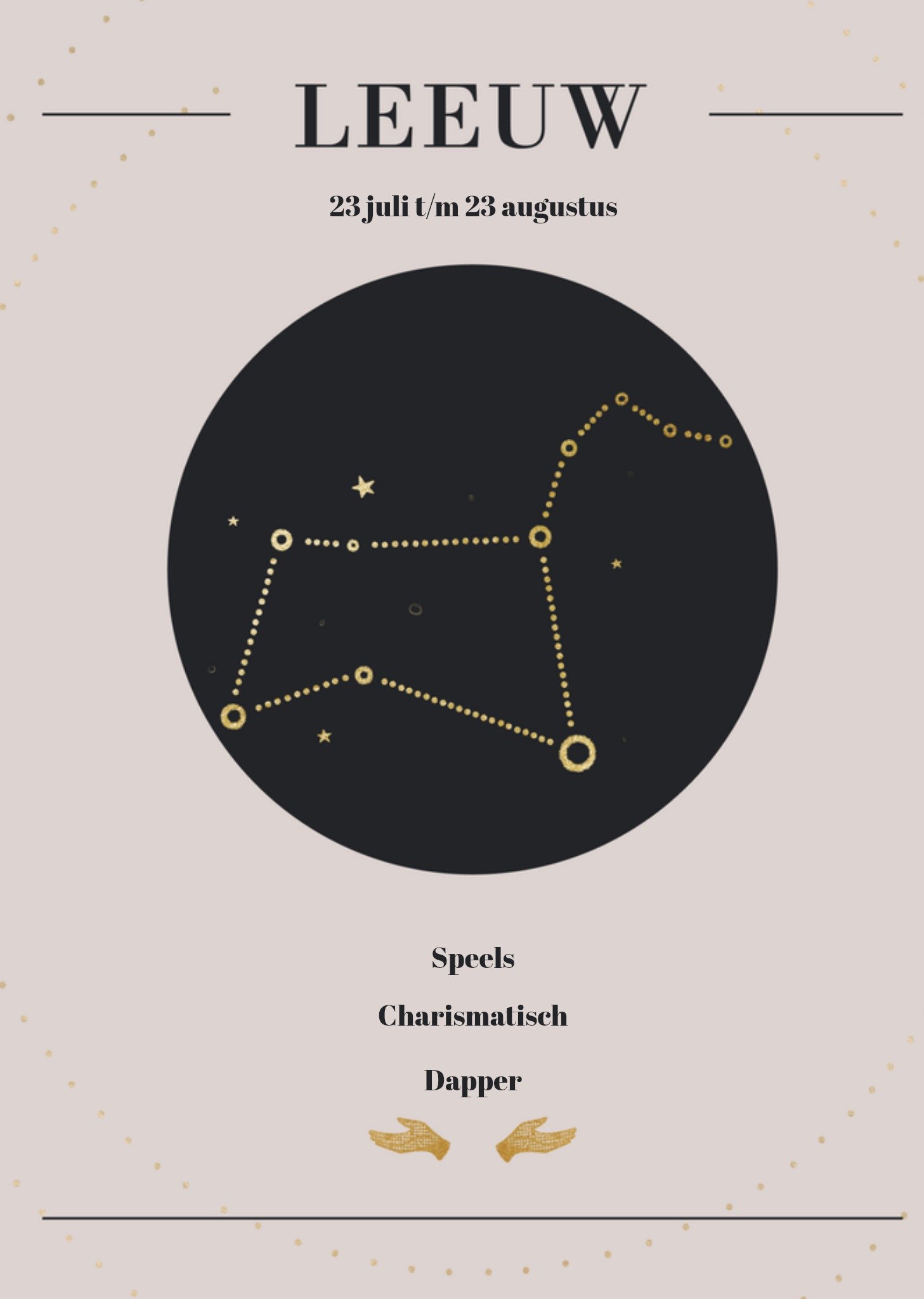 Sterrenbeeld kaart Leeuw Kaart Greetz