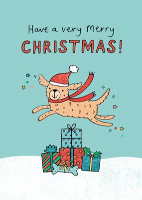 Jenny Seddon | Kerstkaart | Vrolijk | Hond