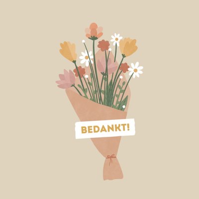 Greetz | Bedankkaart | bosje bloemen