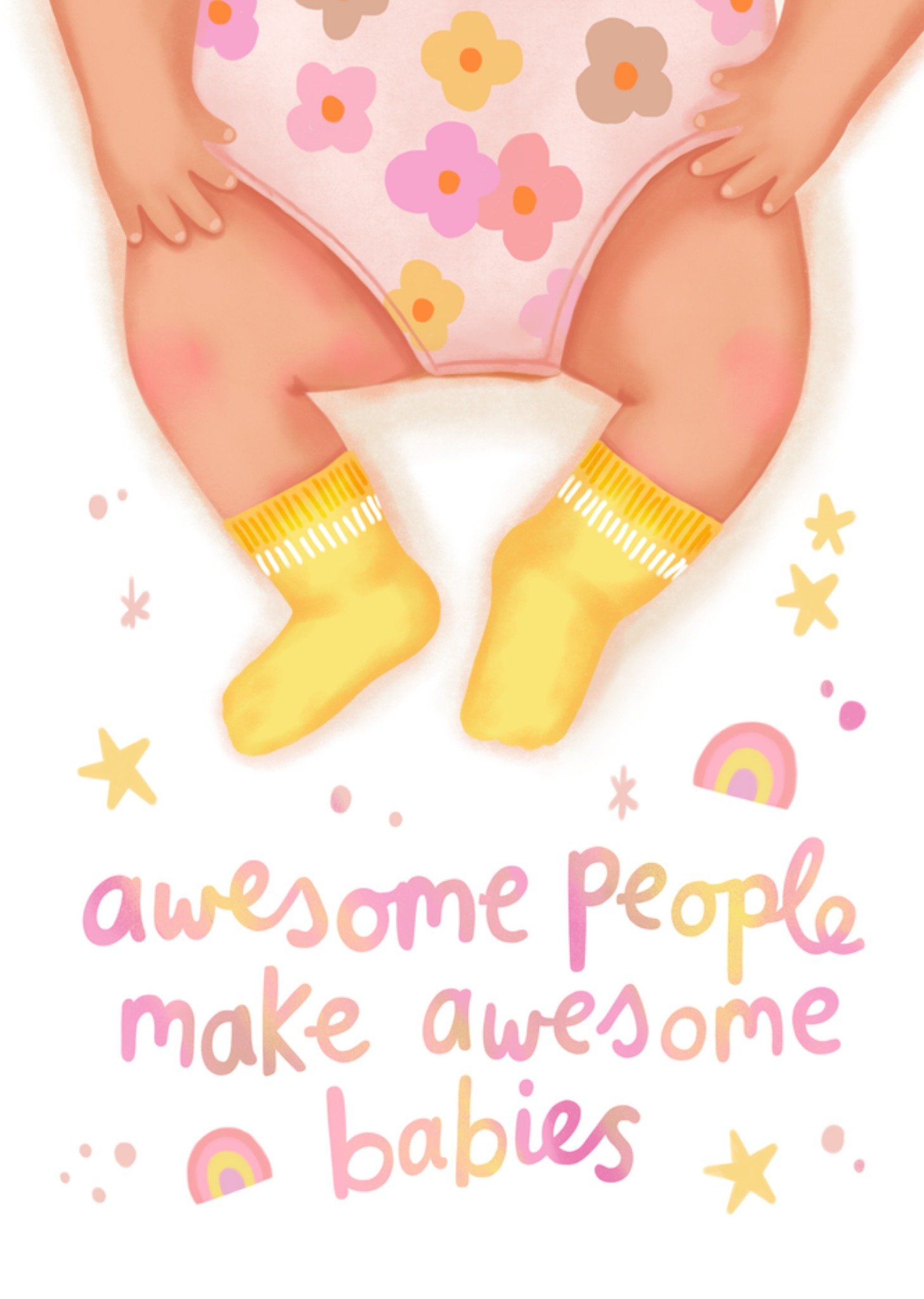 Aniet Illustration Geboortekaart Awesome People Make Awesome Babies Standard Card