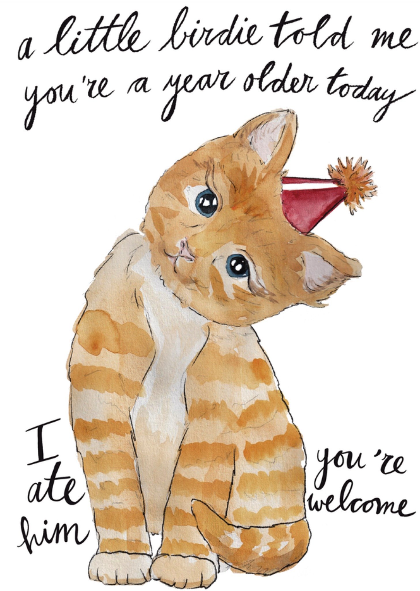 Marie Bodie Verjaardagskaart A little birdie told me Kaart Marie Bodié