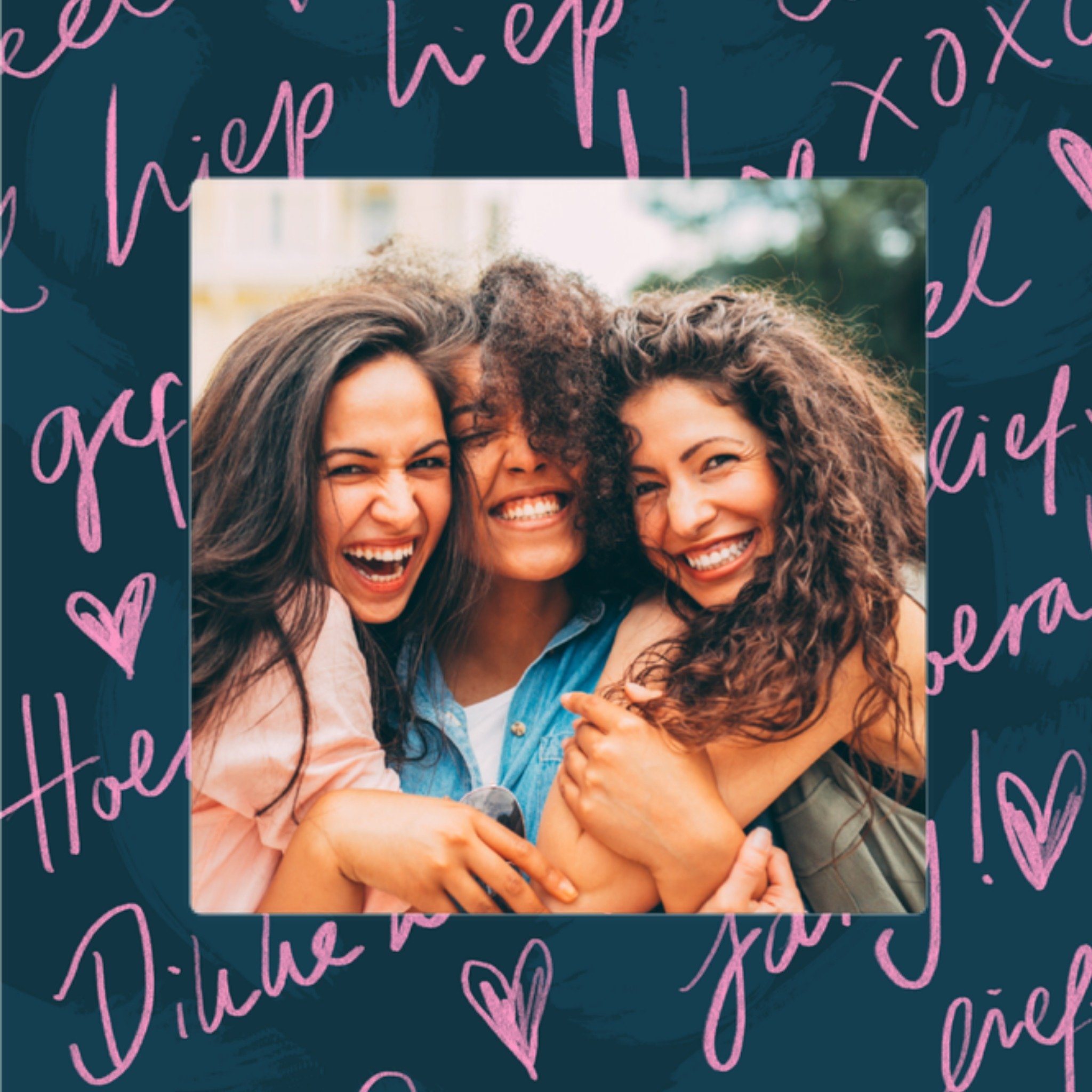 Greetz Verjaardagskaart Met foto Schrijven Vierkant