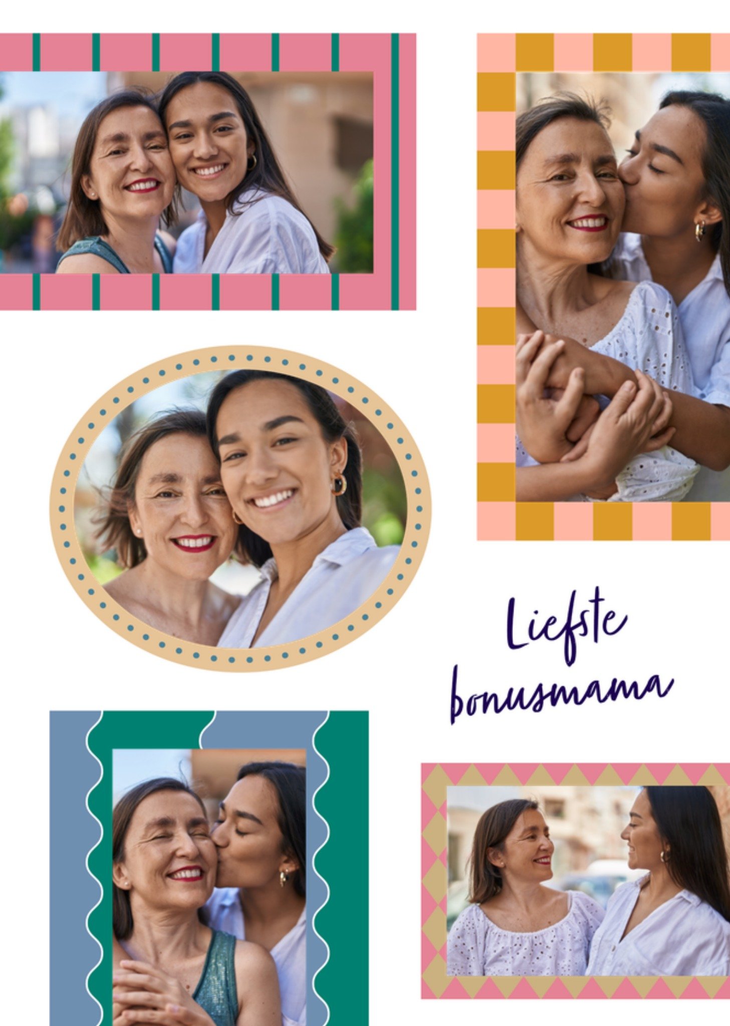 Moederdagkaart Liefste bonusmama Fotokaart Kaart Greetz