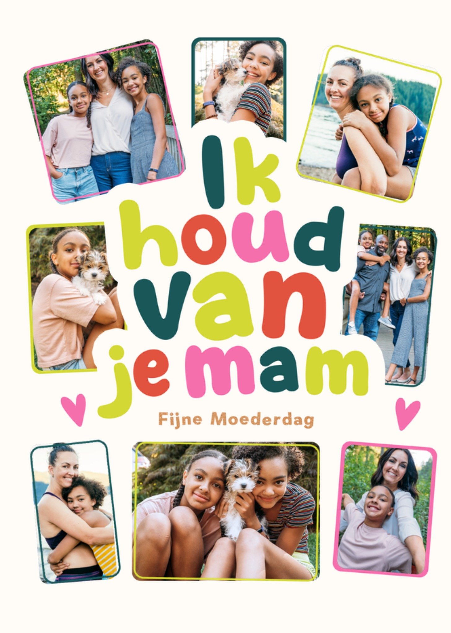 Moederdagkaart Ik houd van je mam Kaart Greetz