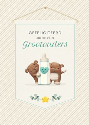 Uddle | Geboortekaart | Gefeliciteerd Jullie Zijn Grootouders