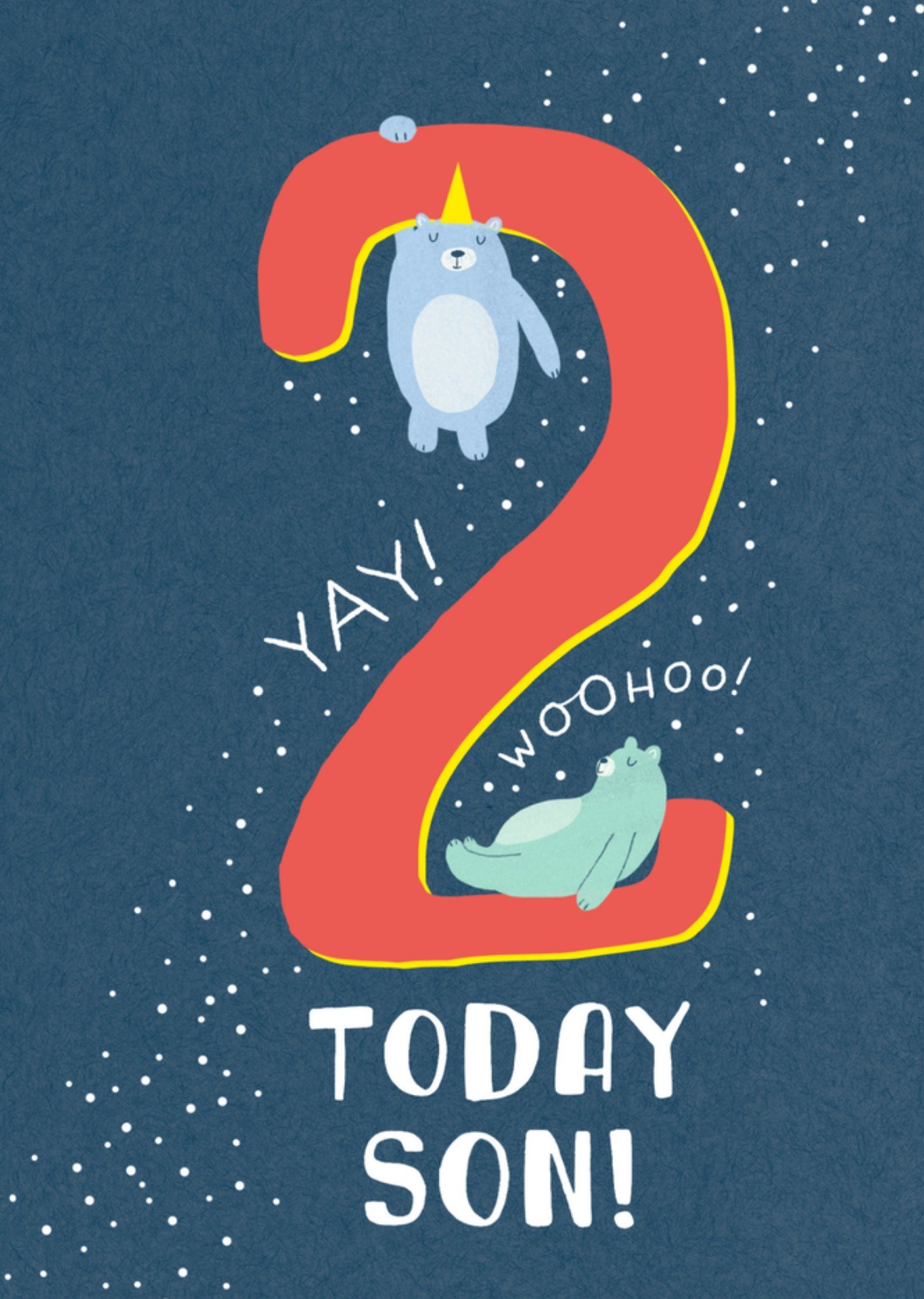 Verjaardagskaart 2 jaar zoon Kaart Pigment