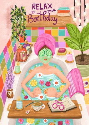 Aniet Illustration | Verjaardagskaart | Relax