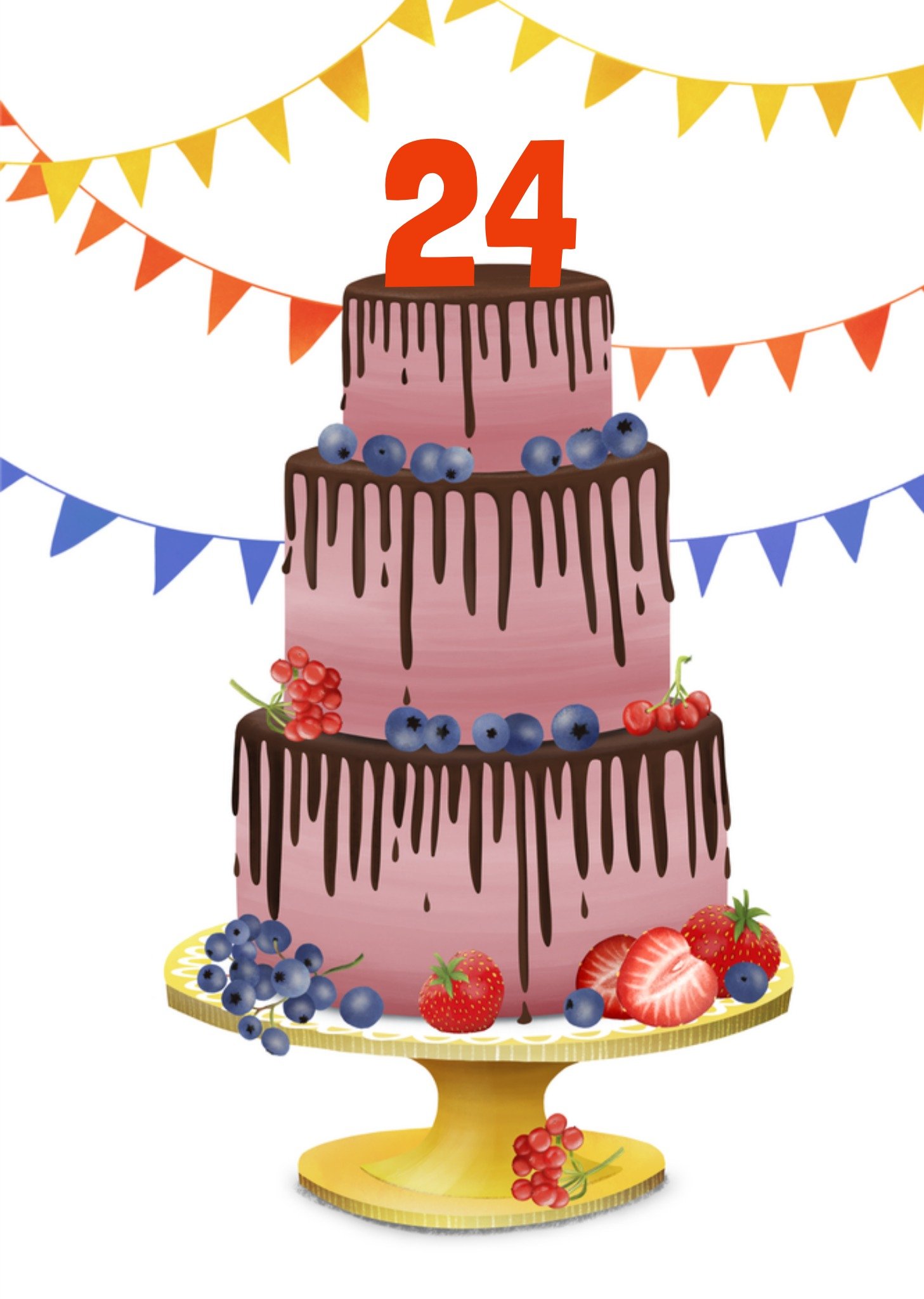 Patricia Hooning Verjaardagskaart Taart Kaart Fishuals