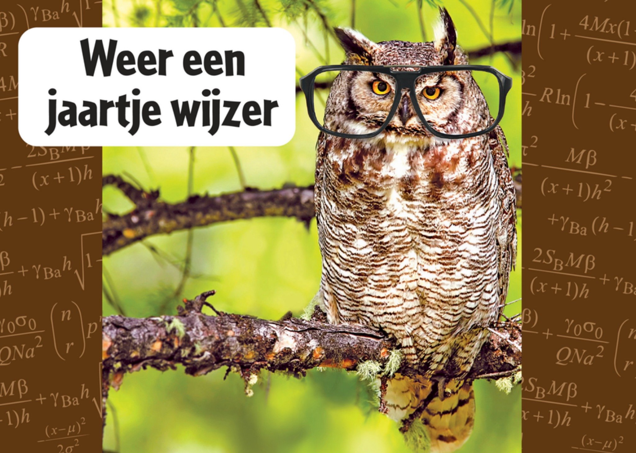 Weer een jaartje wijzer Kaart Paperclip