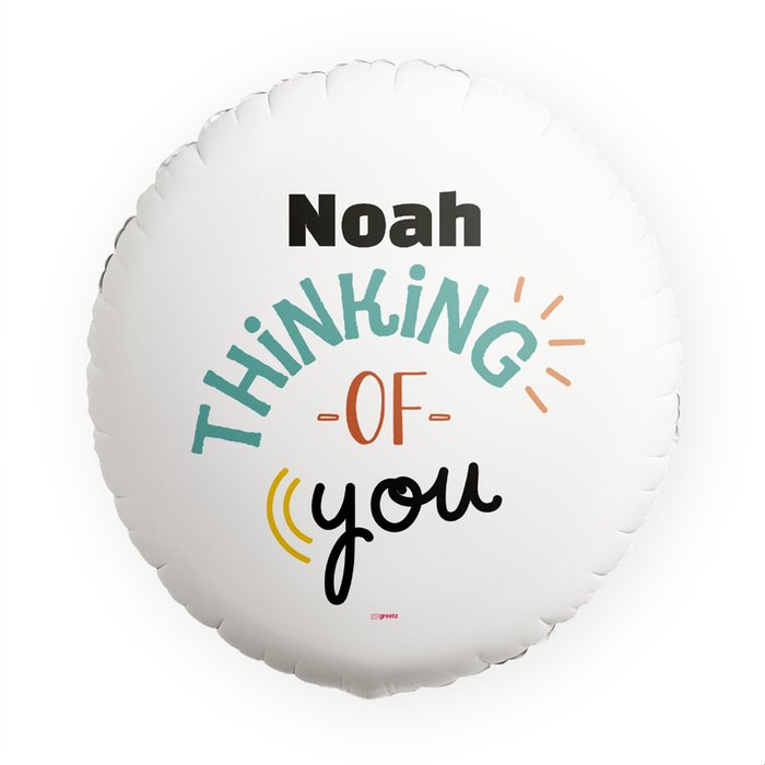 Ballon 'Thinking of you met eigen naam'