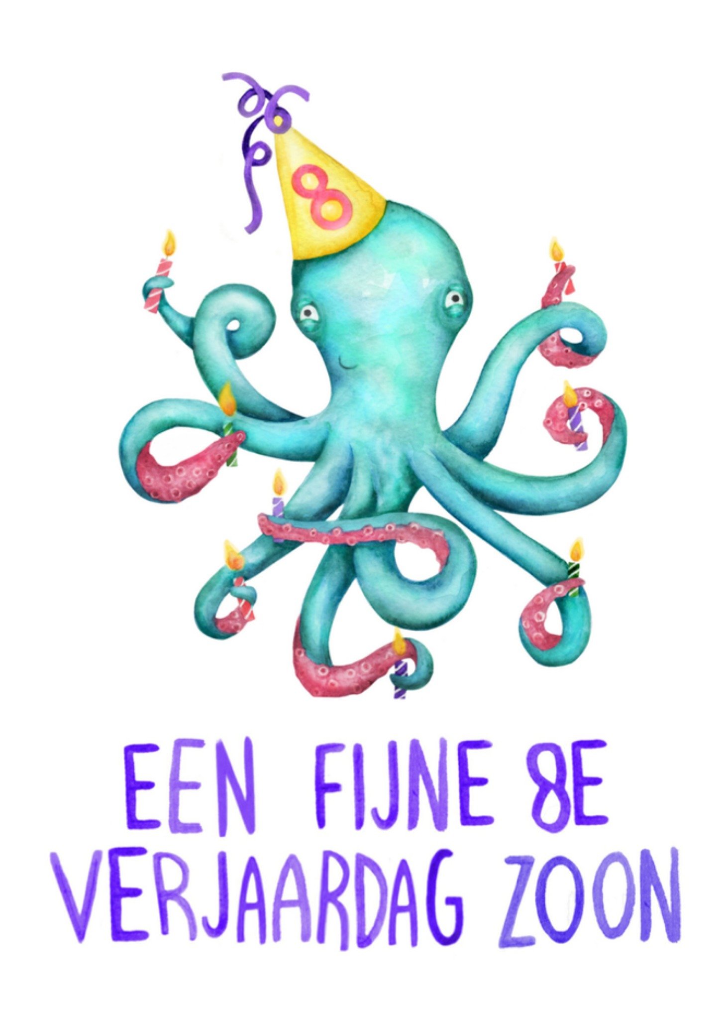 Verjaardagskaart zoon 8 Kaart Citrus Bunn