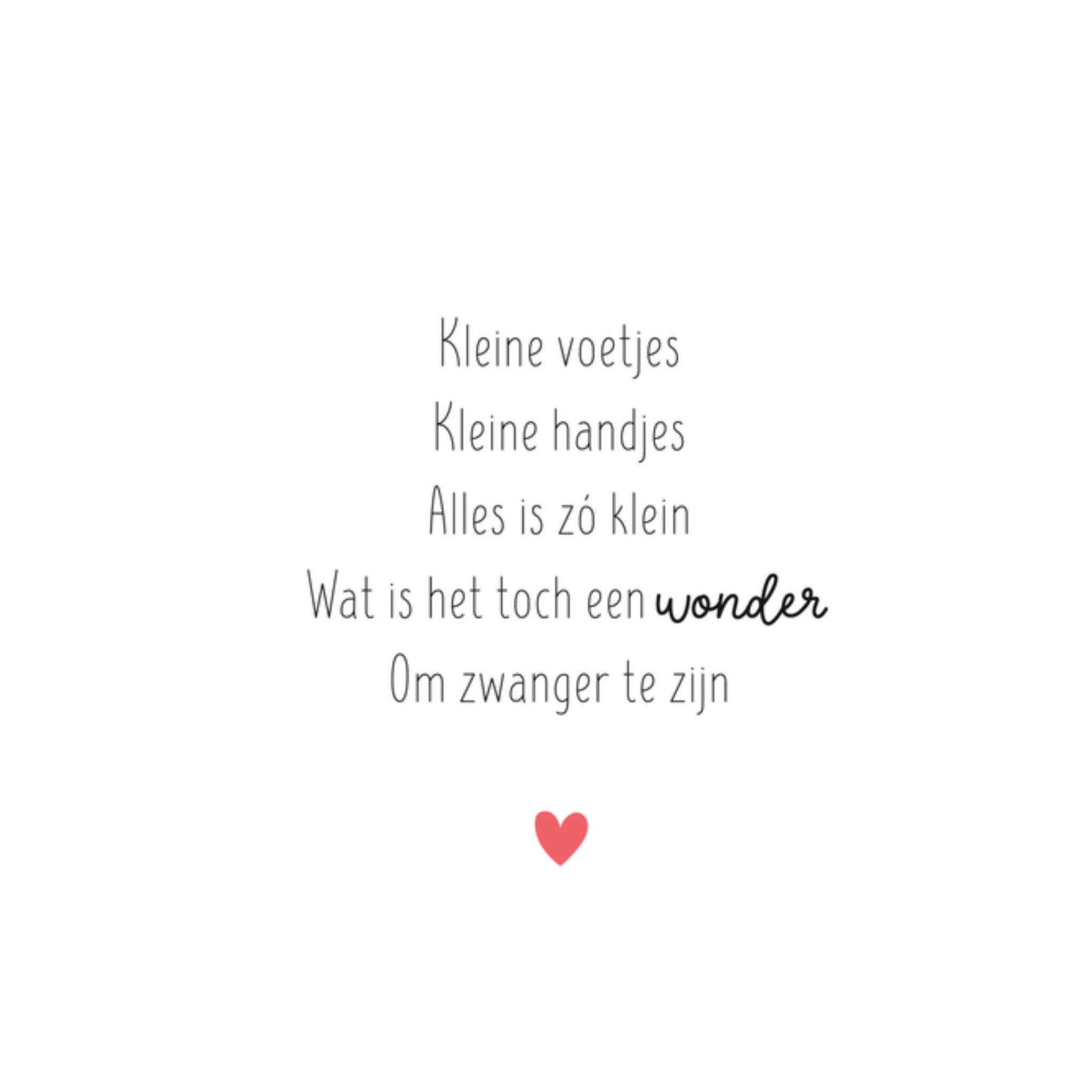 Kleine Twinkeltjes Zwangerschapskaart wondertj Vierkant