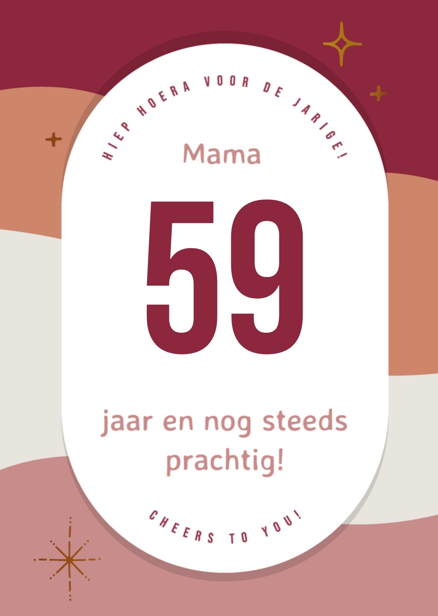 Greetz Verjaardagskaart Mama Met leeftijd Standard Card