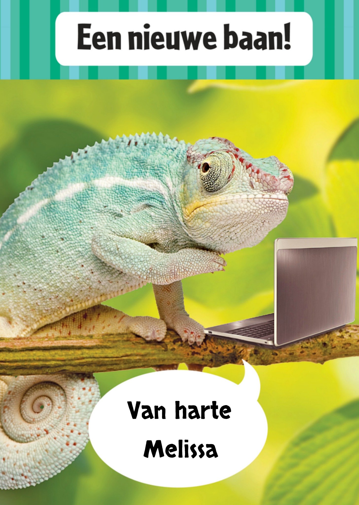 Nieuwe baan kaart met naam Paperclip