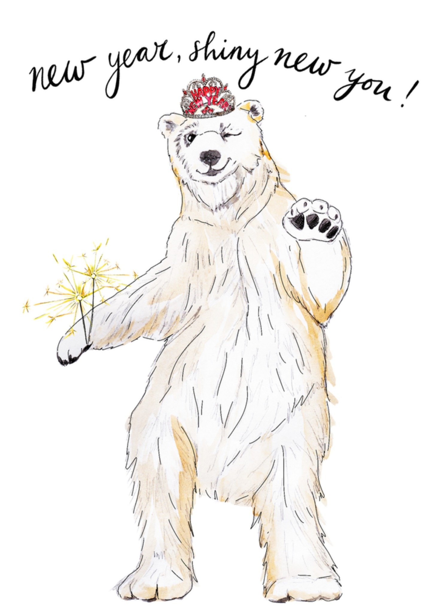 Marie Bodie Nieuwjaarskaart Ijsbeer Kaart Marie Bodié