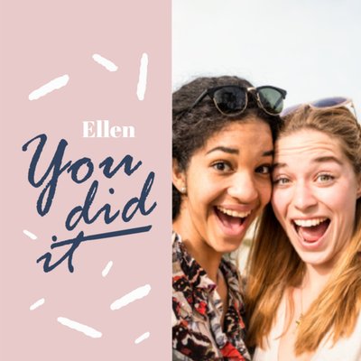 Je Hebt Het Gedaan Confetti Foto Upload Gefeliciteerd Kaart