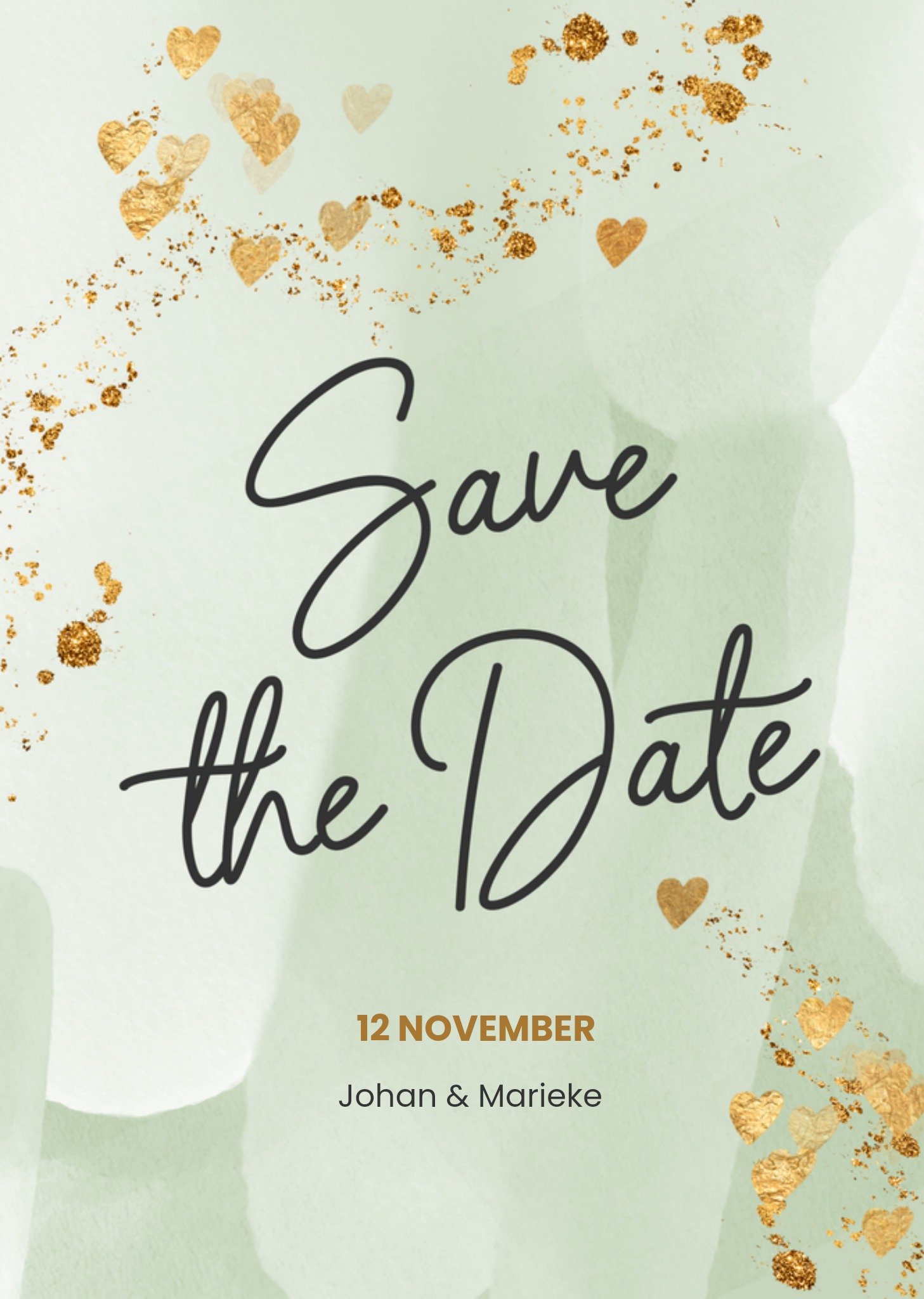 Luckz Save the date met namen en datum Standard Card