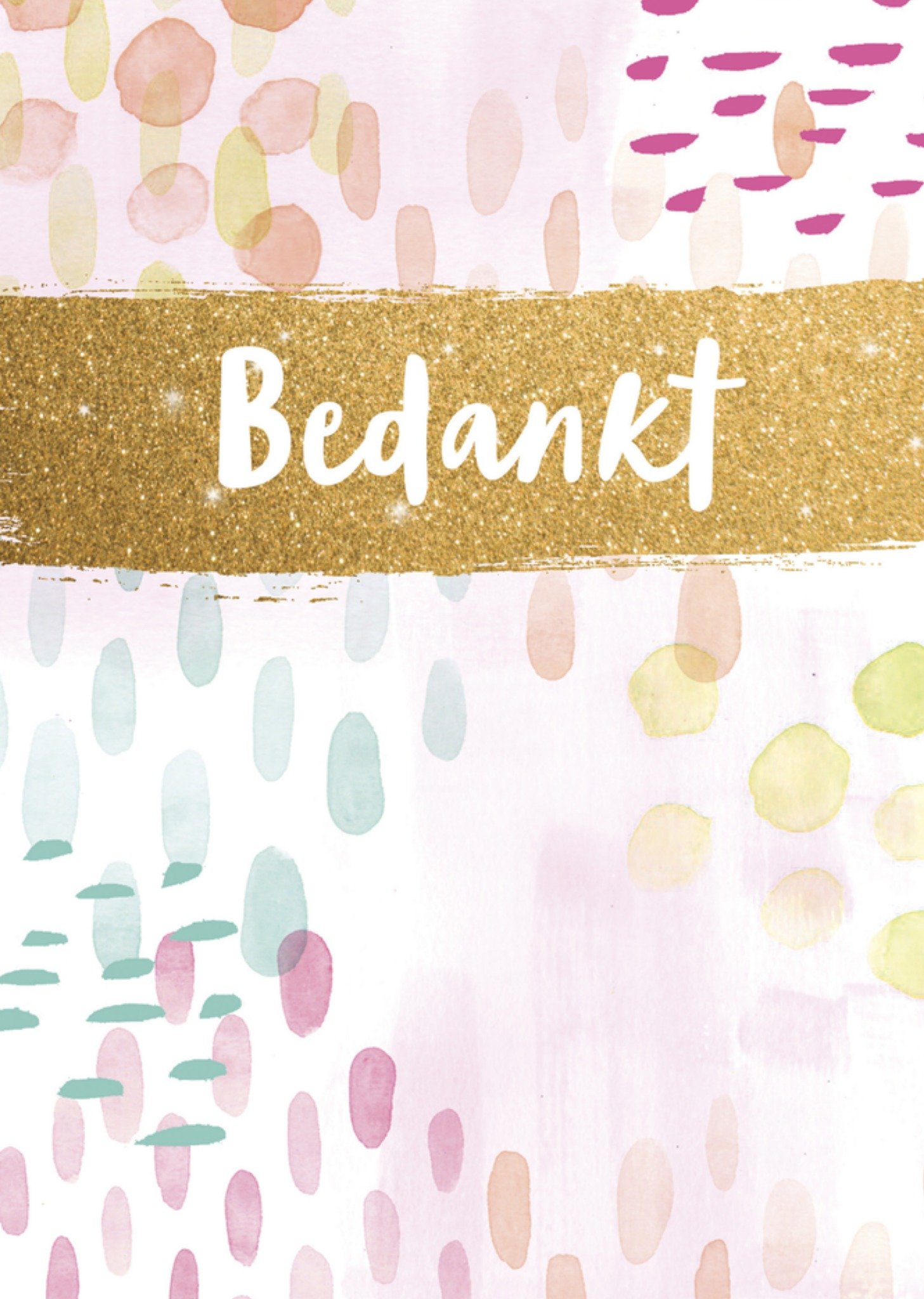 Bedankt Kleurrijk Kaart UK Greetings