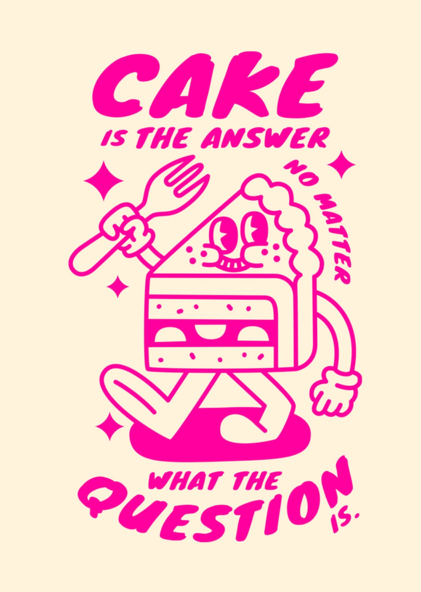 Verjaardagskaart Cake is the answer Kaart Ohh Deer