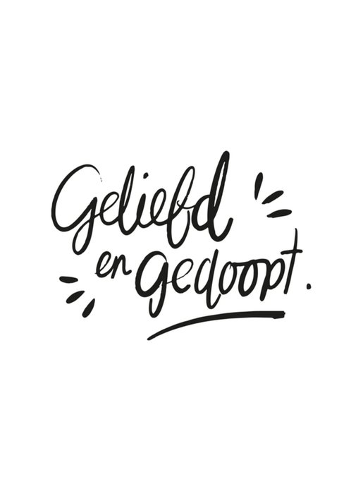 Dagelijksebroodkruimels | Doop kaart | geliefd en gedoopt