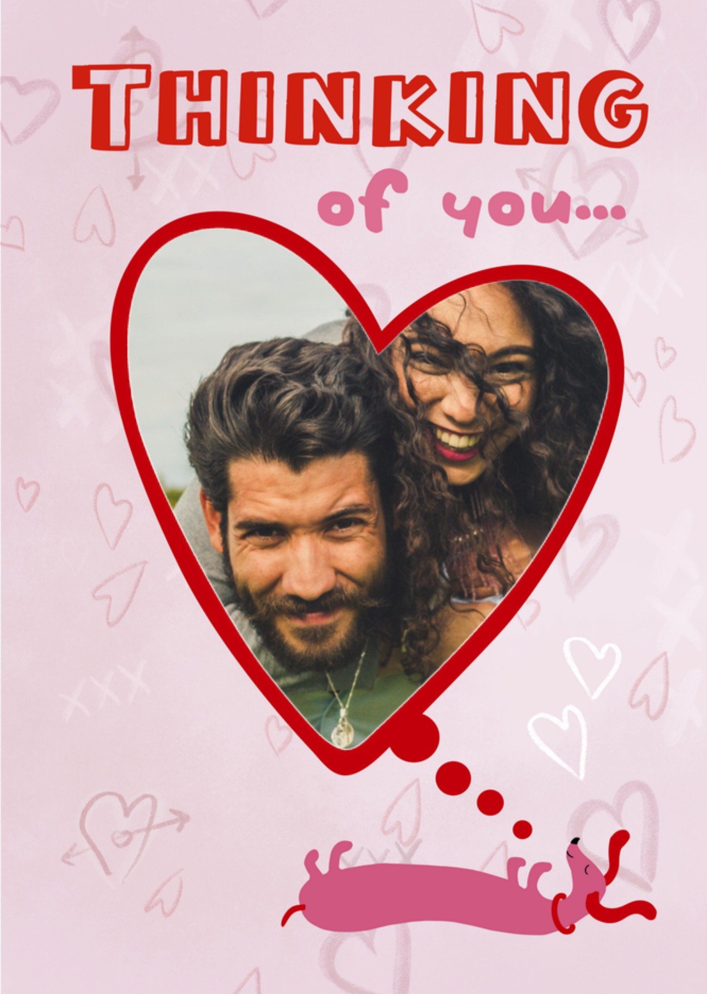 Patricia Hooning Valentijnskaart Thinking of you Met foto Kaart Fishuals