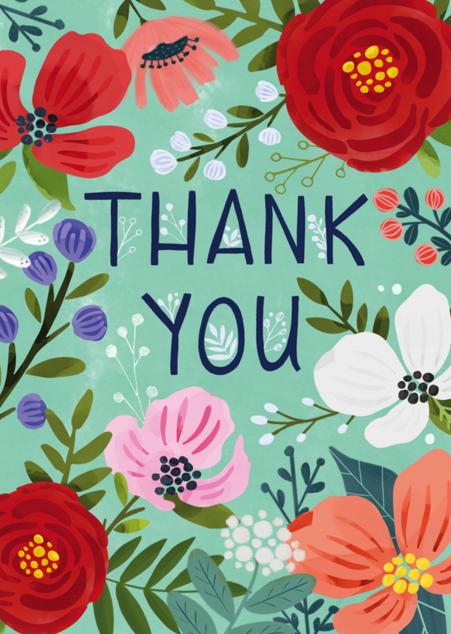 Bedankkaart bloemen Kaart Jewel Branding