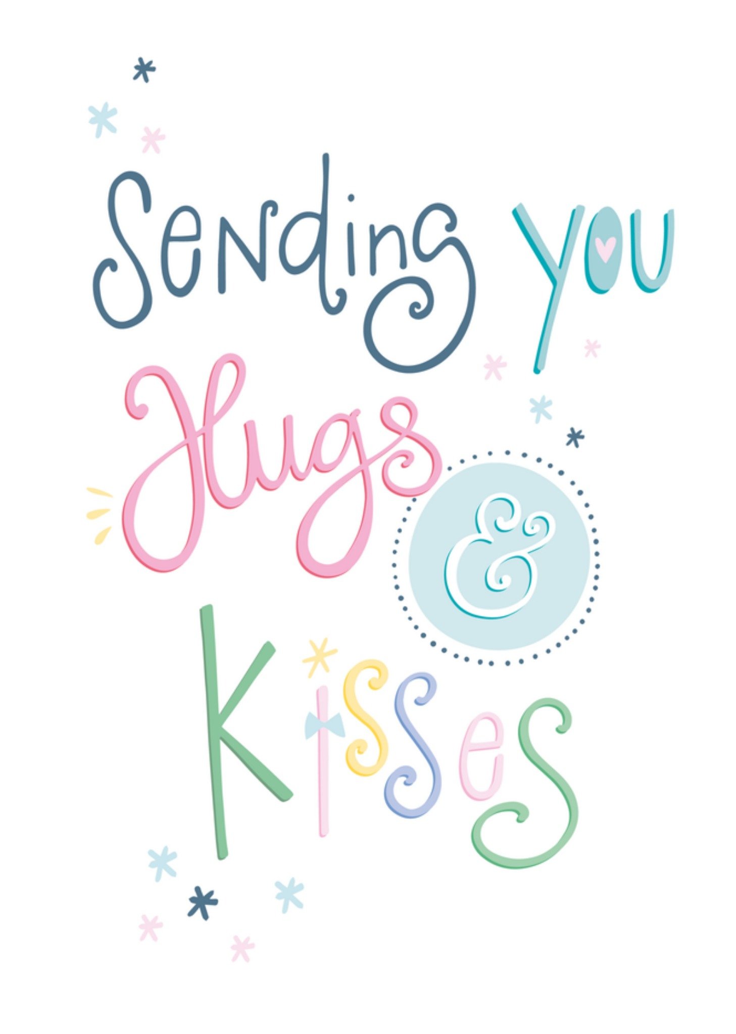 Funny Side Up Sterkte kaart Hugs kisses Standard Card