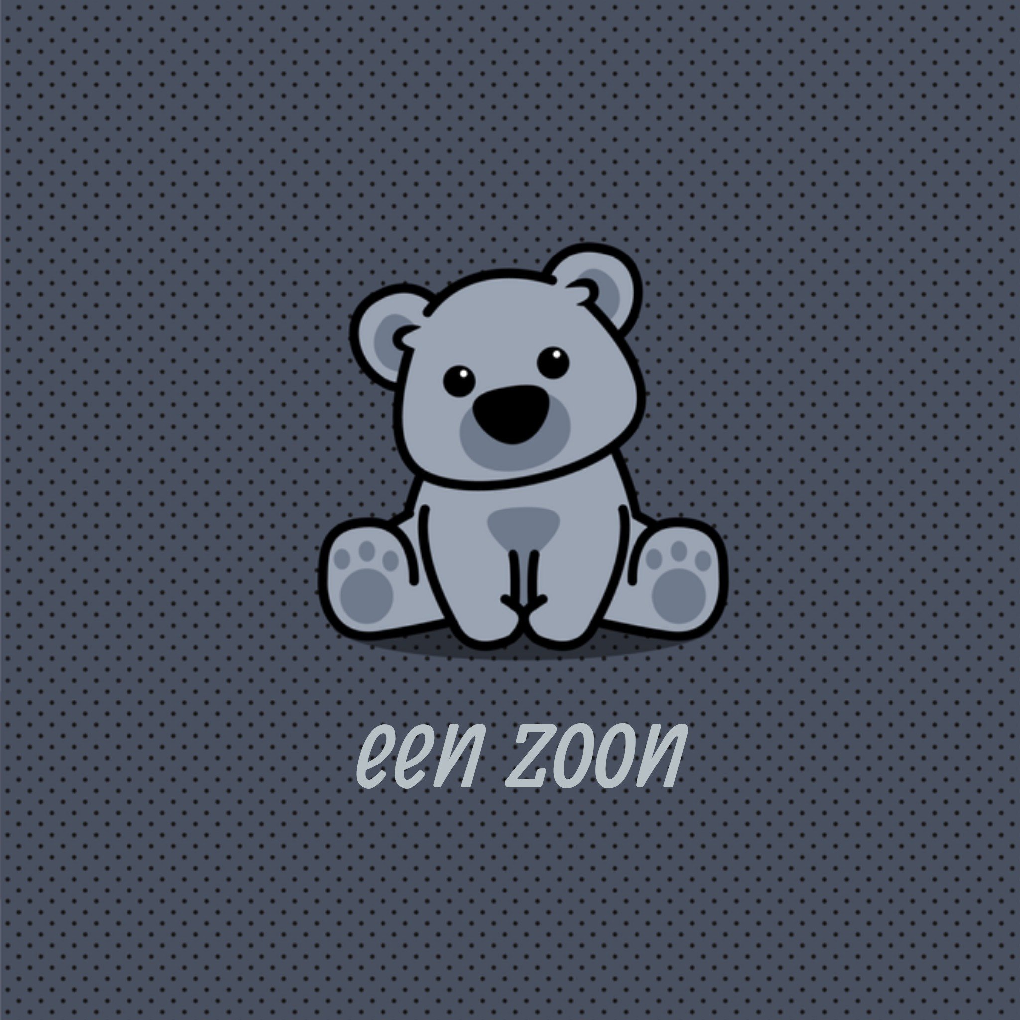 Geboortekaart een zoon beer Vierkante Kaart Paperclip