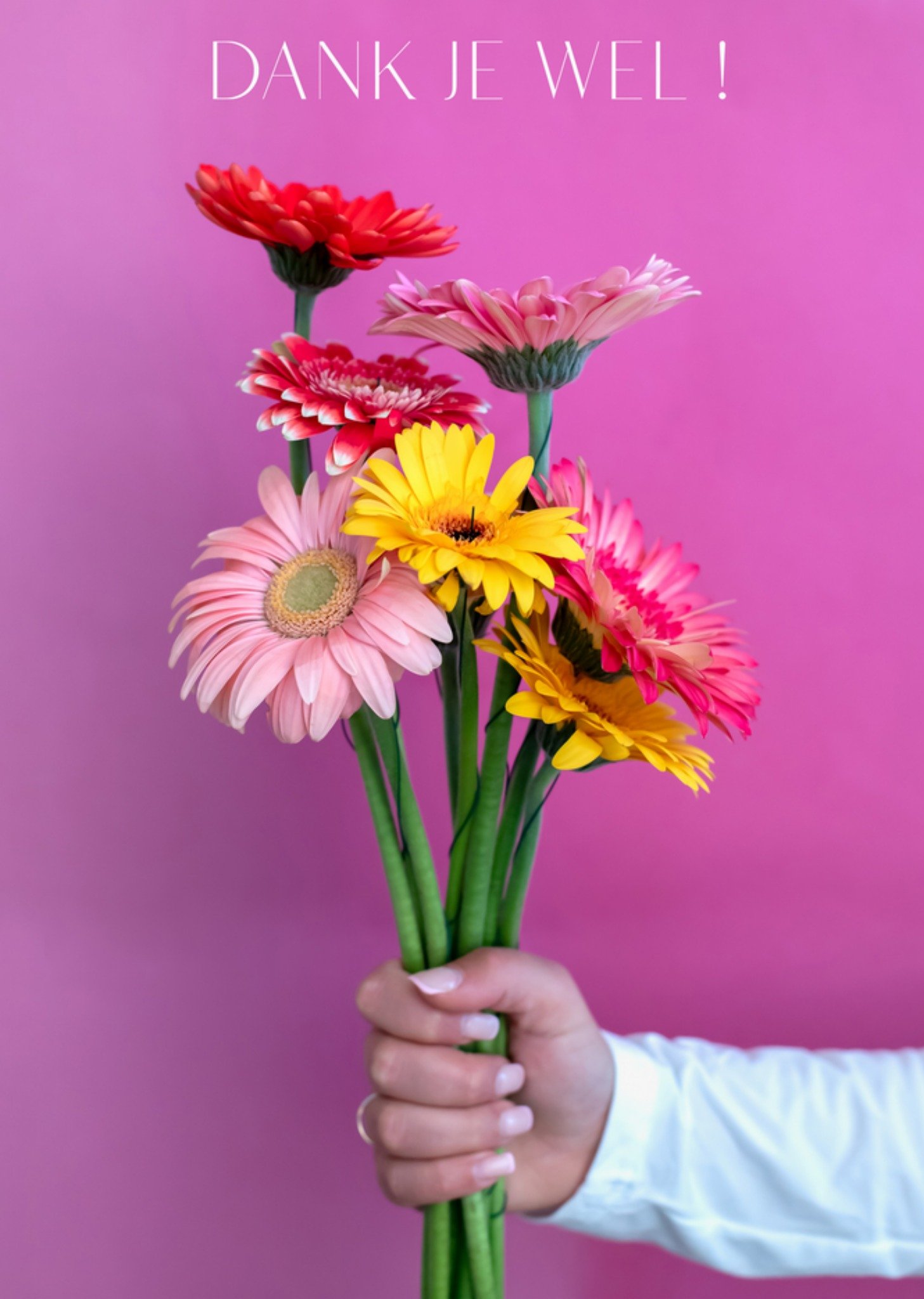 Bedanktkaart bloemen Kaart Photoflash