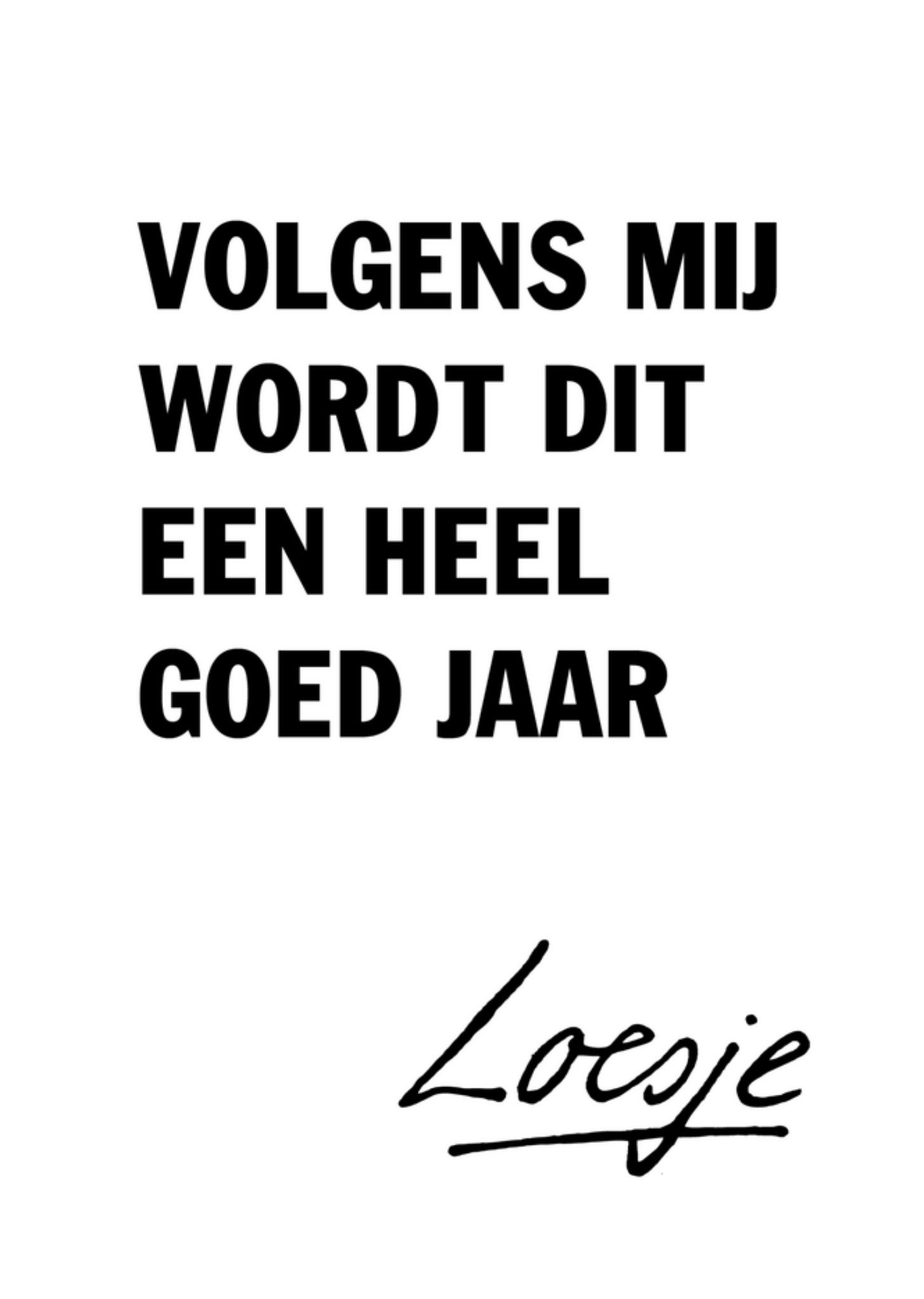 Nieuwjaarskaart goed jaar Kaart Loesje