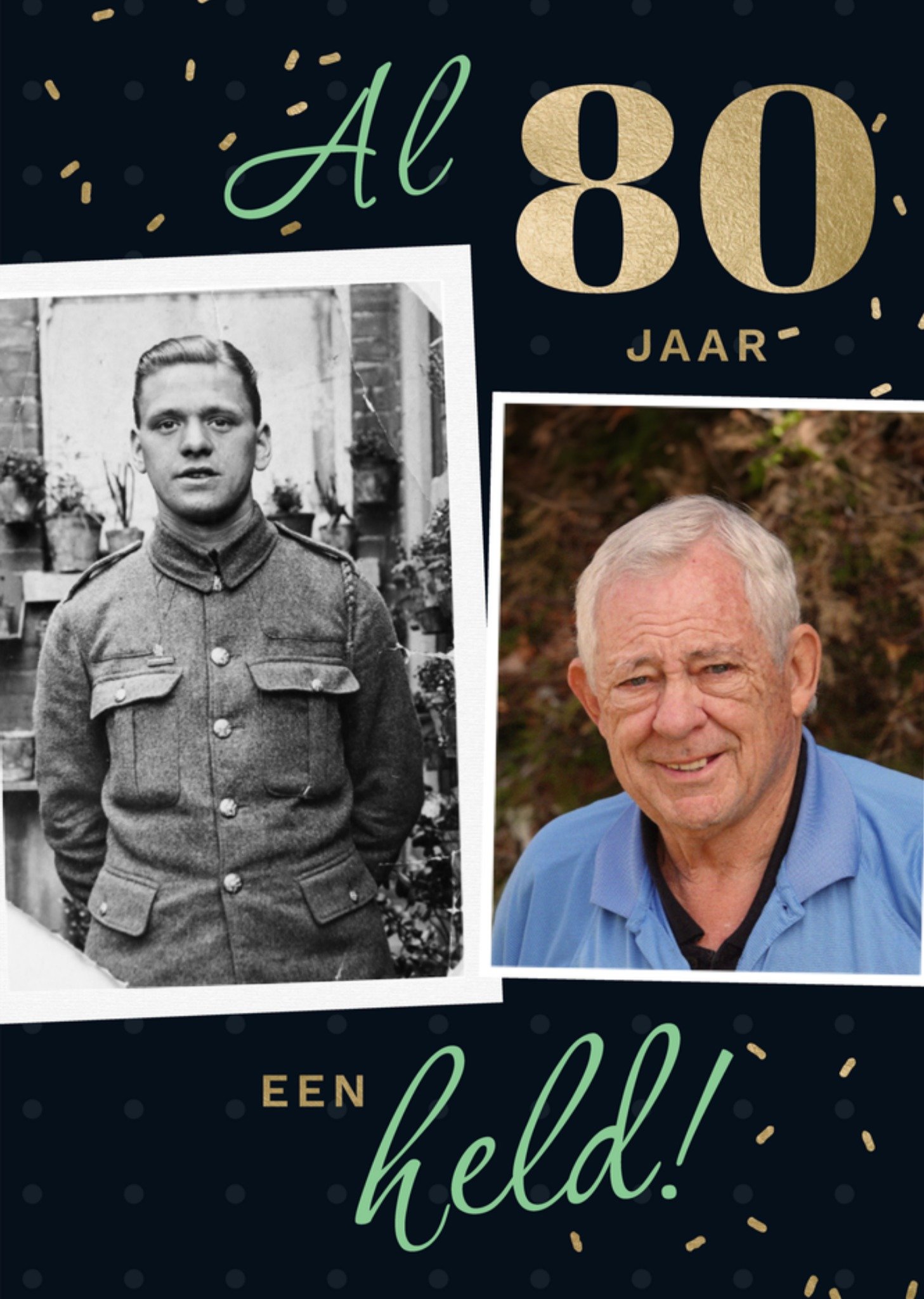 Greetz Verjaardagskaart 80 jaar fotokaart Standard Card