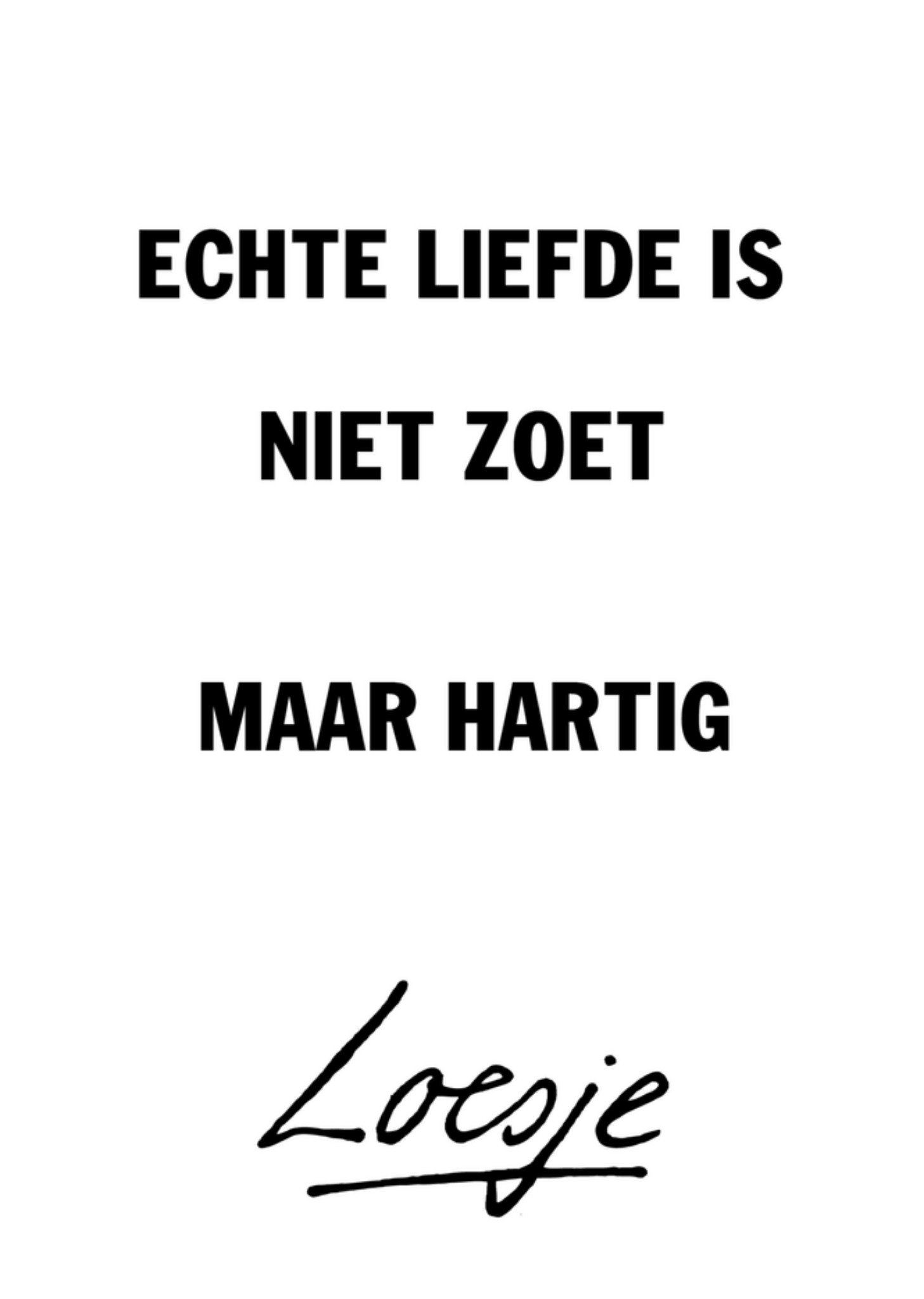 Huwelijkskaart hartig zoet Kaart Loesje