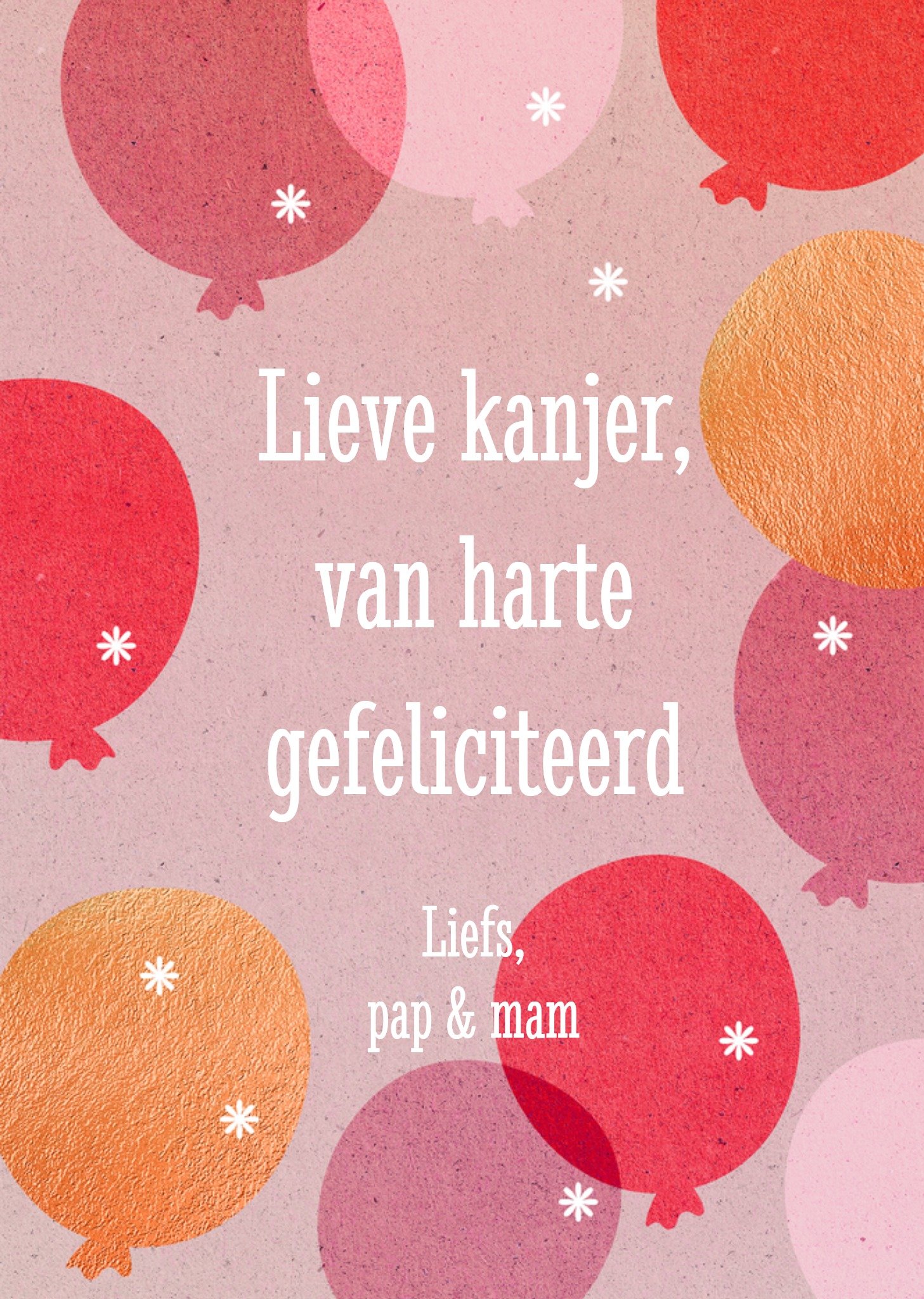 Verjaardagskaart Ballonnen Vrouw Kaart Luckz