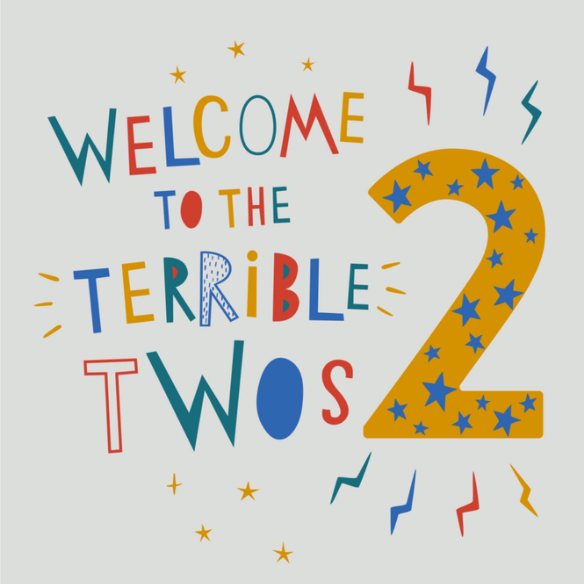 Verjaardagskaart twee jaar Vierkante Kaart Dotty Black