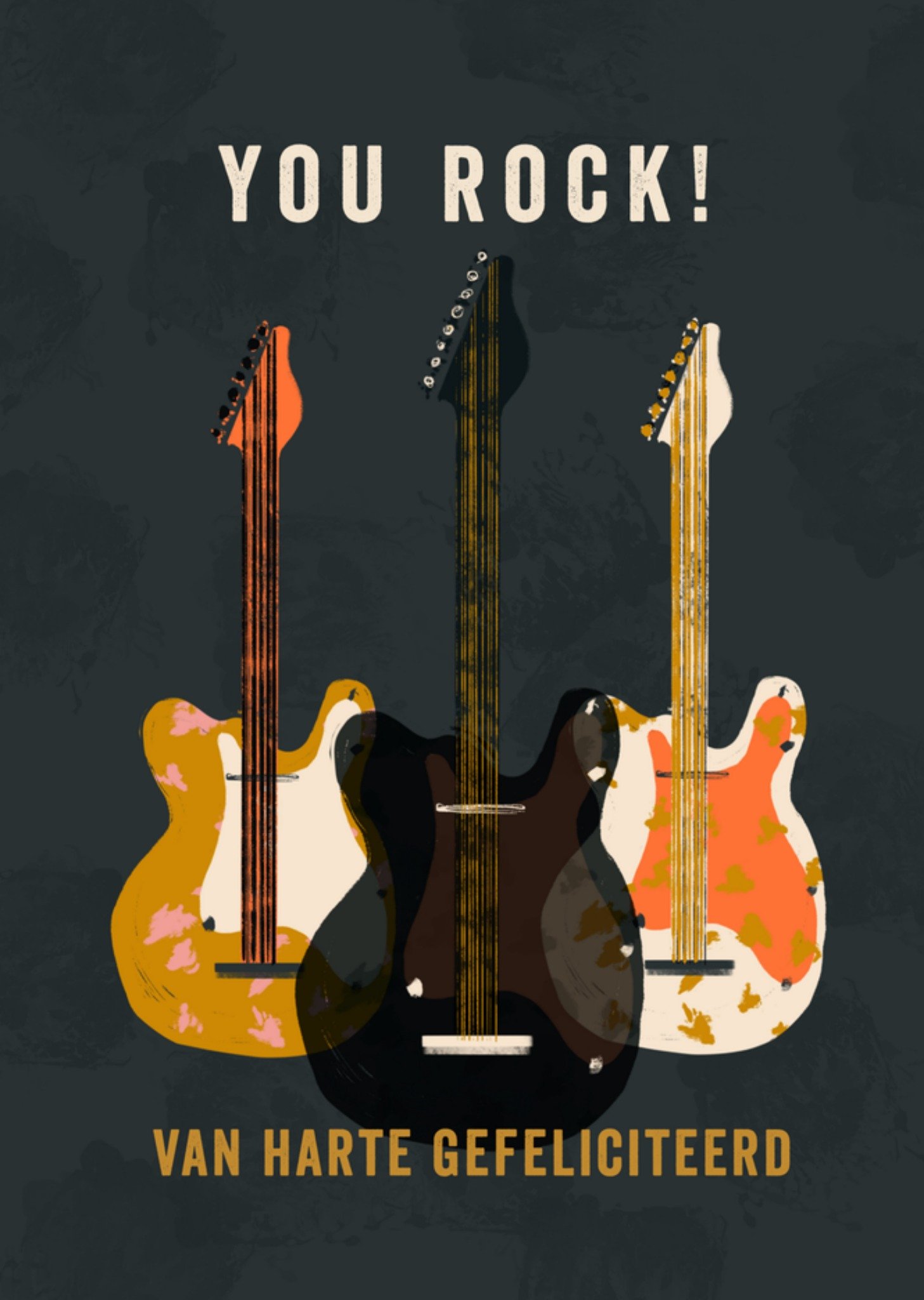 Greetz Verjaardagskaart gitaren you rock Standard Card