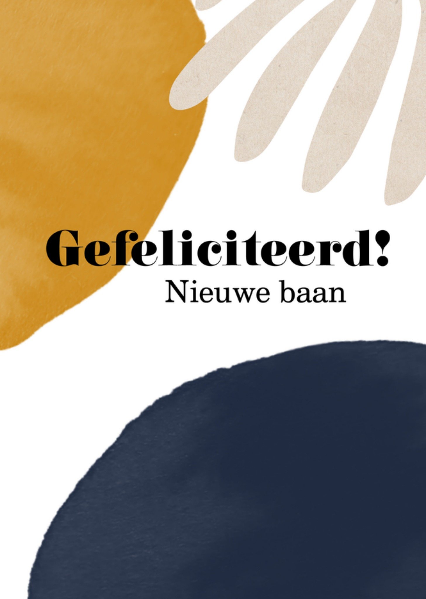 Nieuwe baan pastel tekst Kaart Greetz