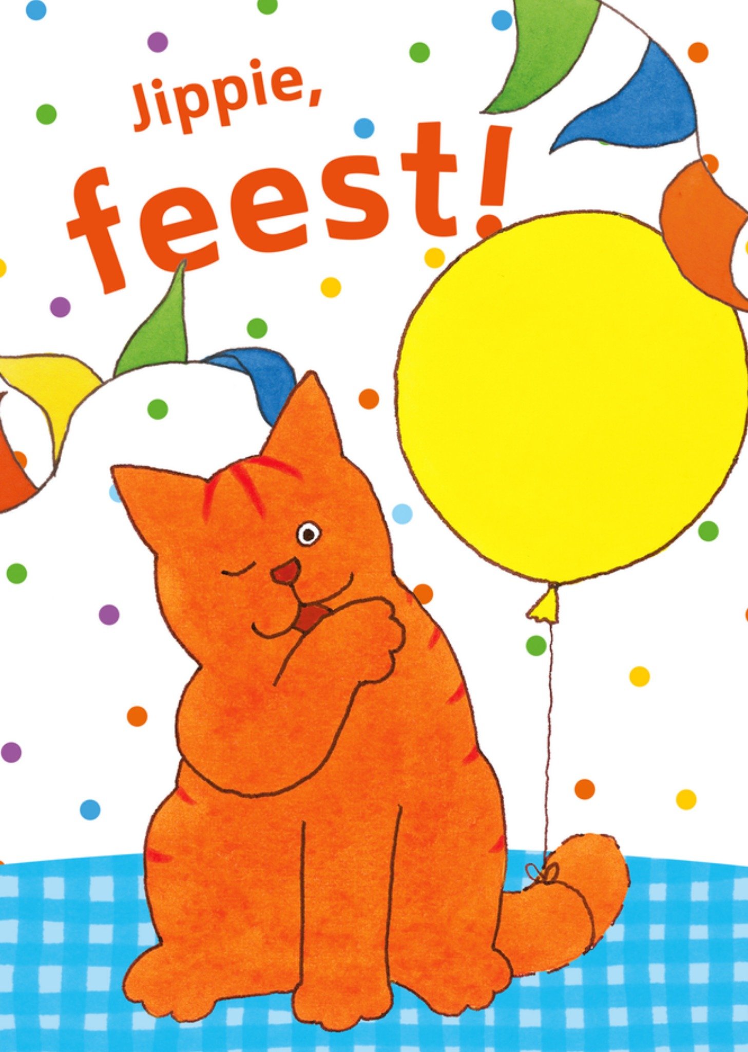 maakt zich klaar voor het feestje Kaart Dikkie Dik