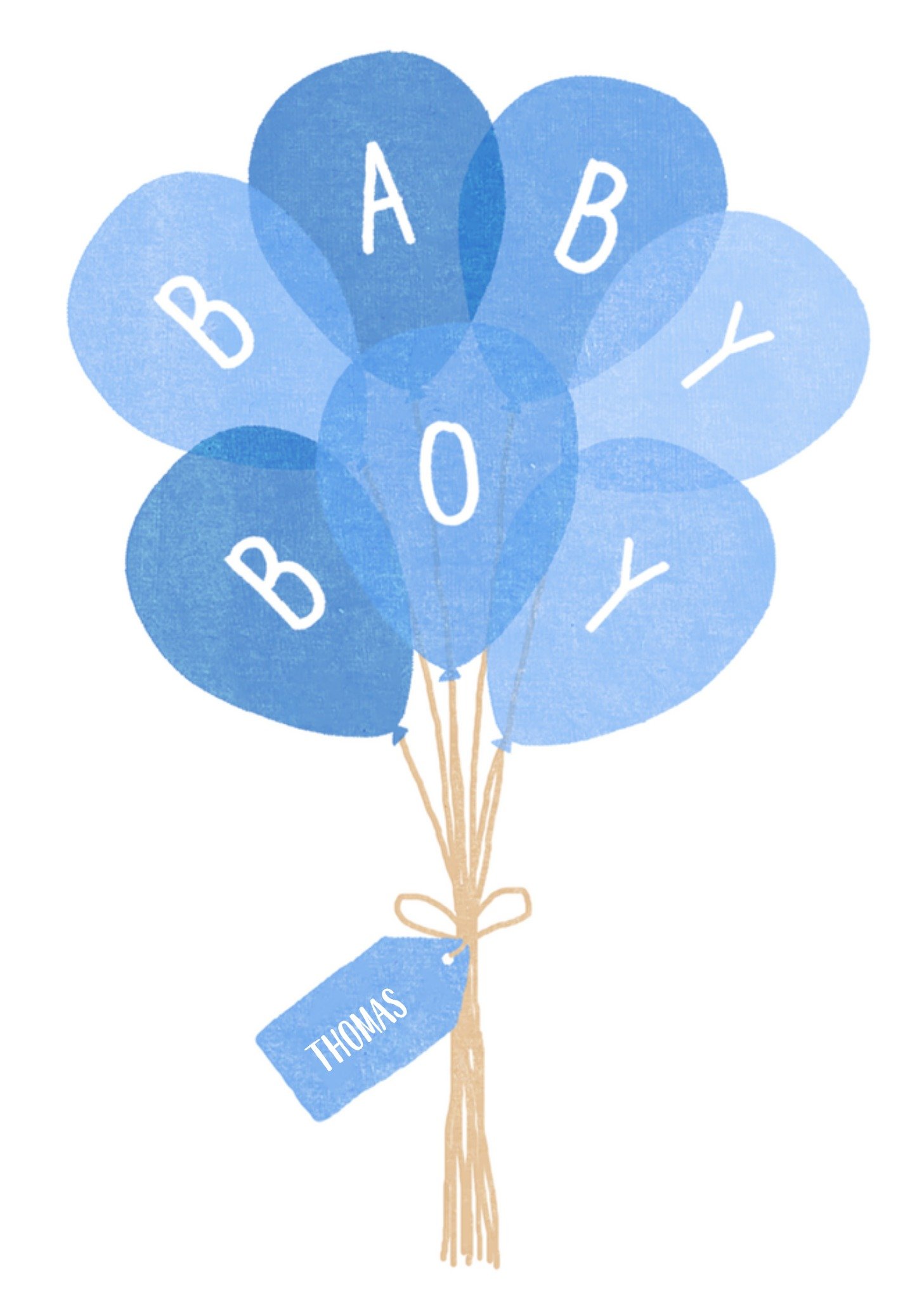 Greetz Geboortekaart babyboy met naam Standard Card