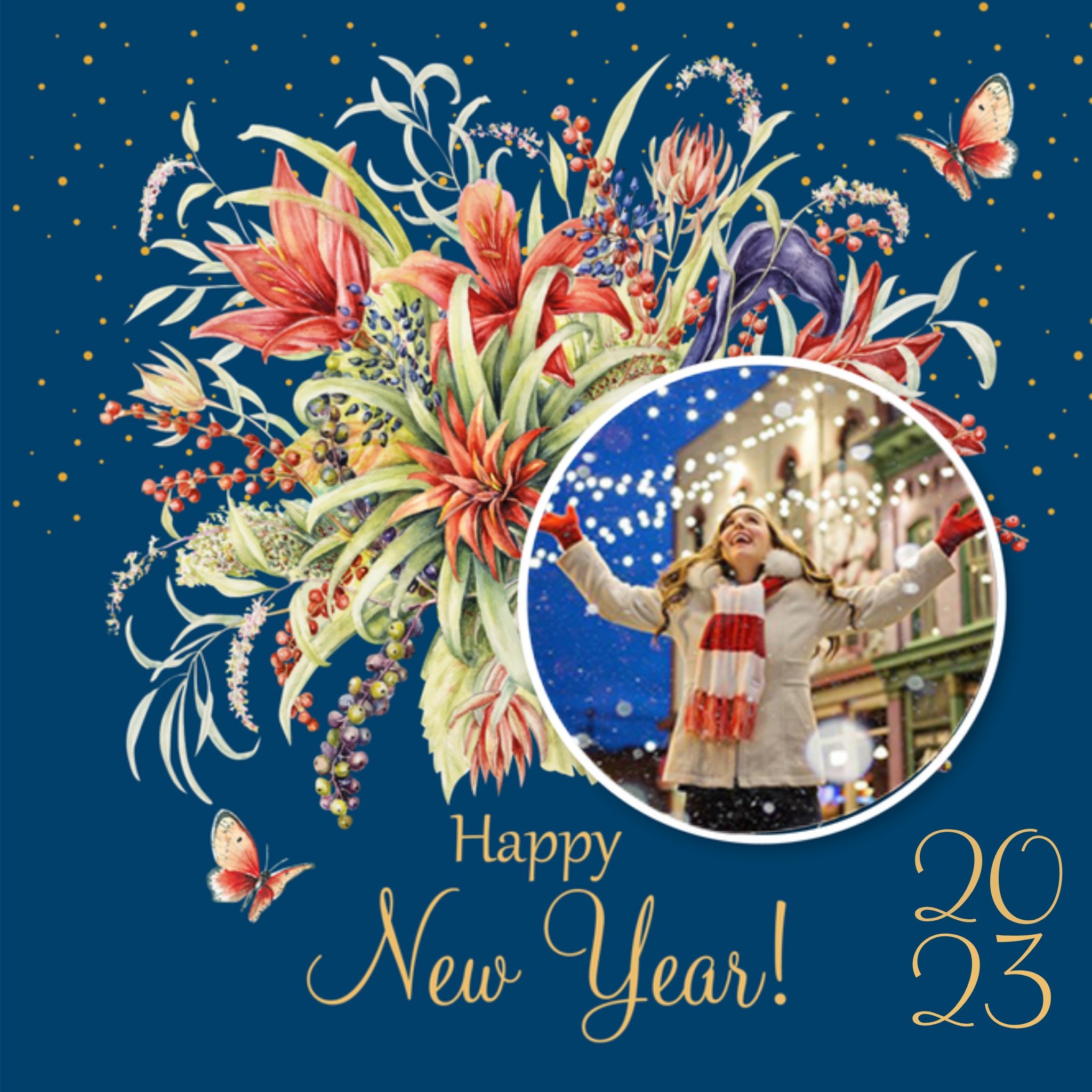 Nieuwjaarskaart fotokaart Vierkante Kaart Janneke Brinkman