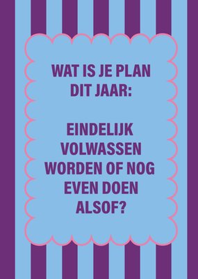 Diep’r Collection | Verjaardagskaart | Wat is je plan dit jaar?