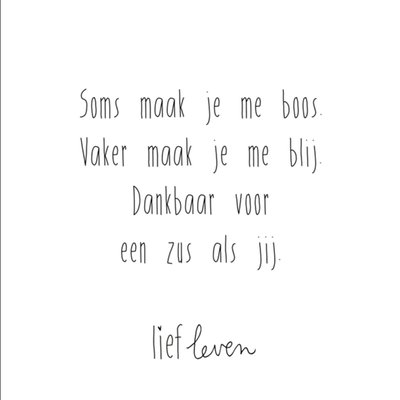 Lief Leven | Broer en zus dag | zus