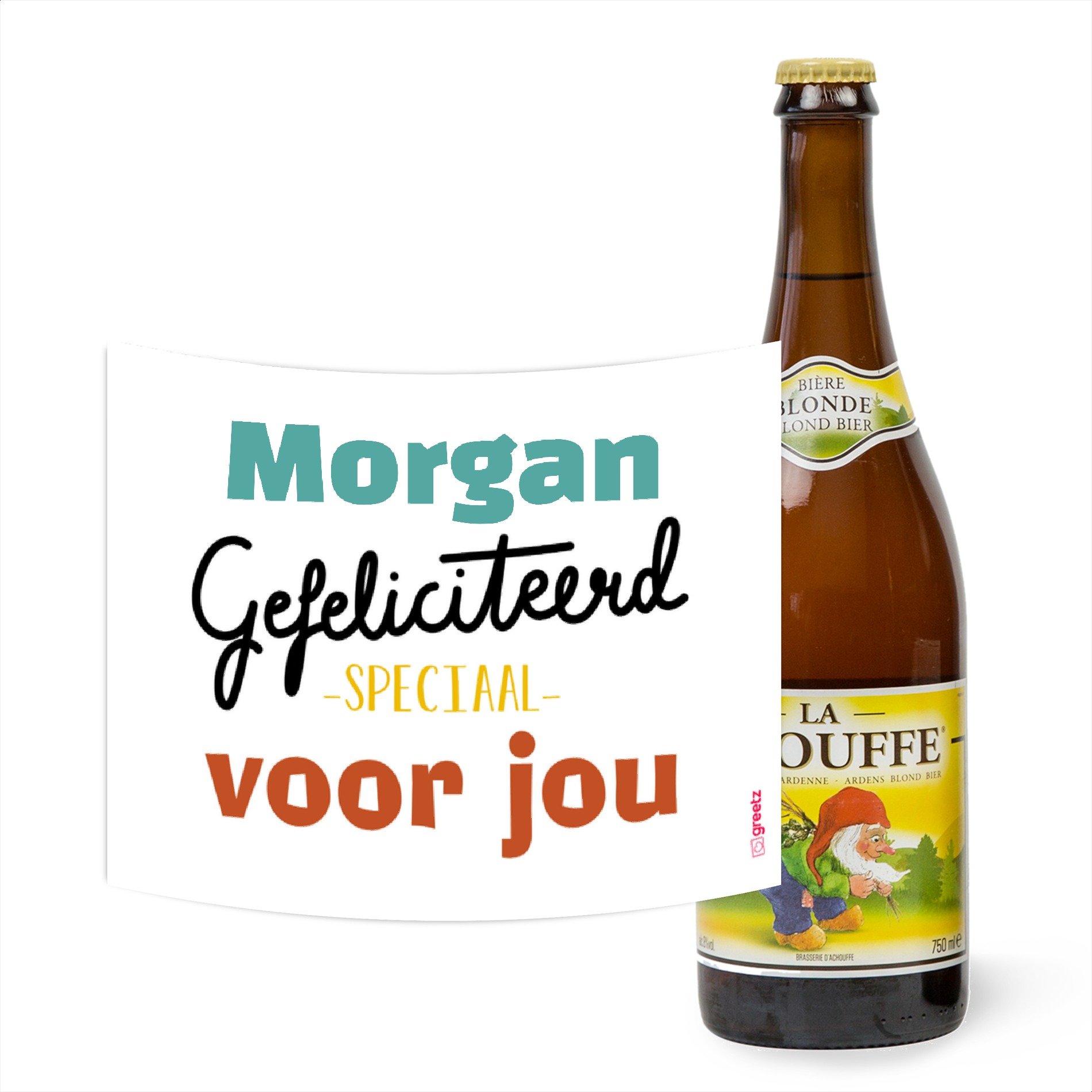 La Chouffe | 750 ml | Happy Birthday met eigen naam