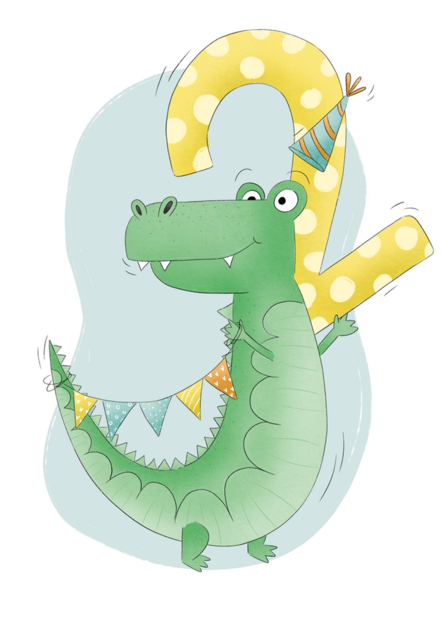 Verjaardagskaart 2 Krokodil Kaart Studio Fred Illustraties