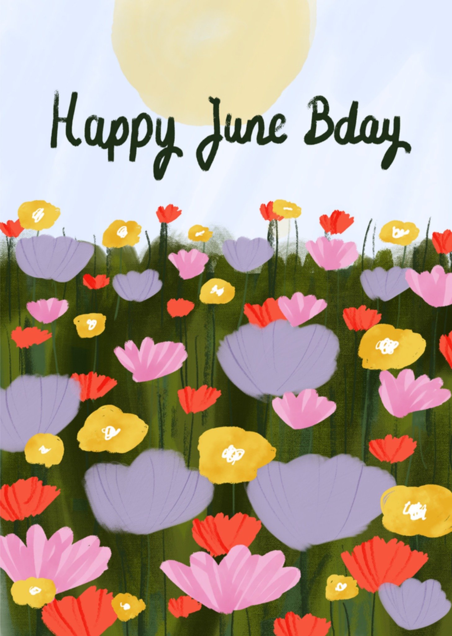 Greetz Verjaardagskaart Juni verjaardag Standard Card