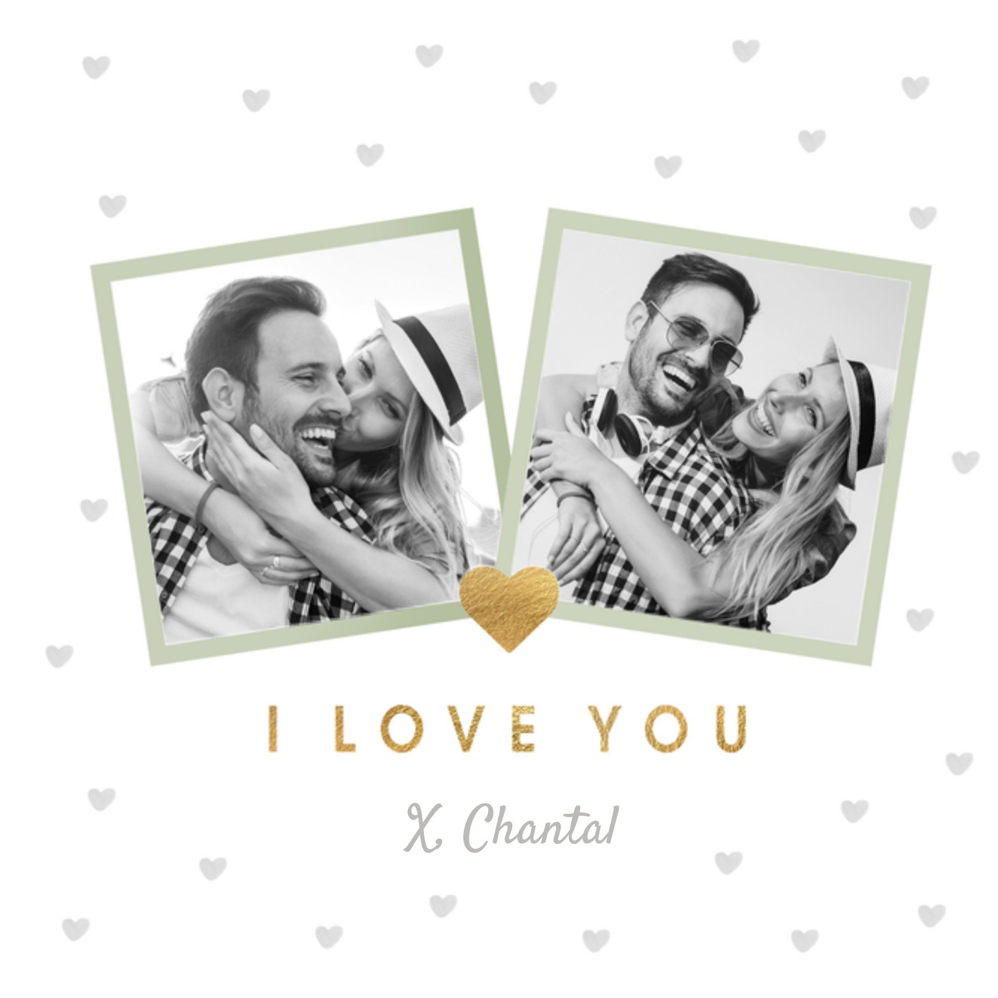 Liefdeskaart met naam en foto