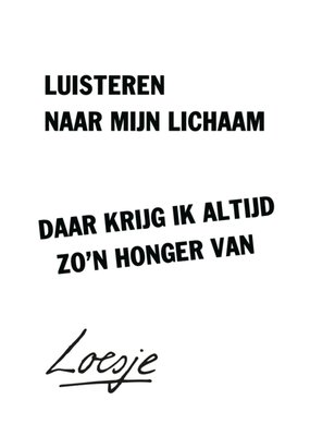 Loesje | Beterschapskaart | Honger