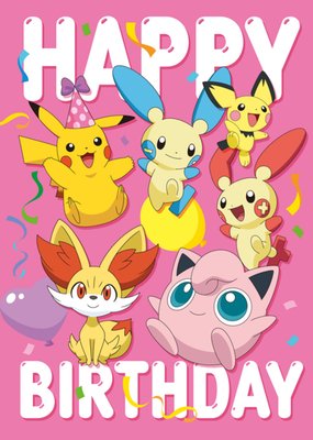 Pokémon | Verjaardagskaart | Happy Birthday