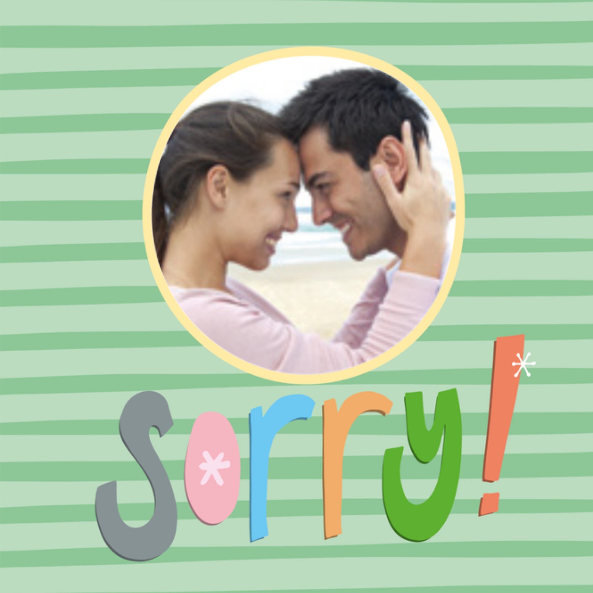 Funny Side Up Sorry kaart fotokaart Vierkant