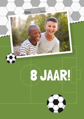 Voetbal Foto Upload 8e Verjaardag Kaart