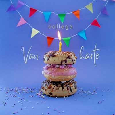 Photoflash | Felicitatiekaart | Donuts | Collega